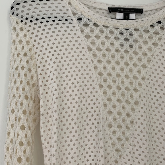 BCBG Maxazria Long sleeve mesh top - Picture 3 of 3